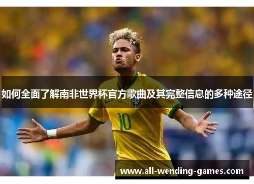 如何全面了解南非世界杯官方歌曲及其完整信息的多种途径